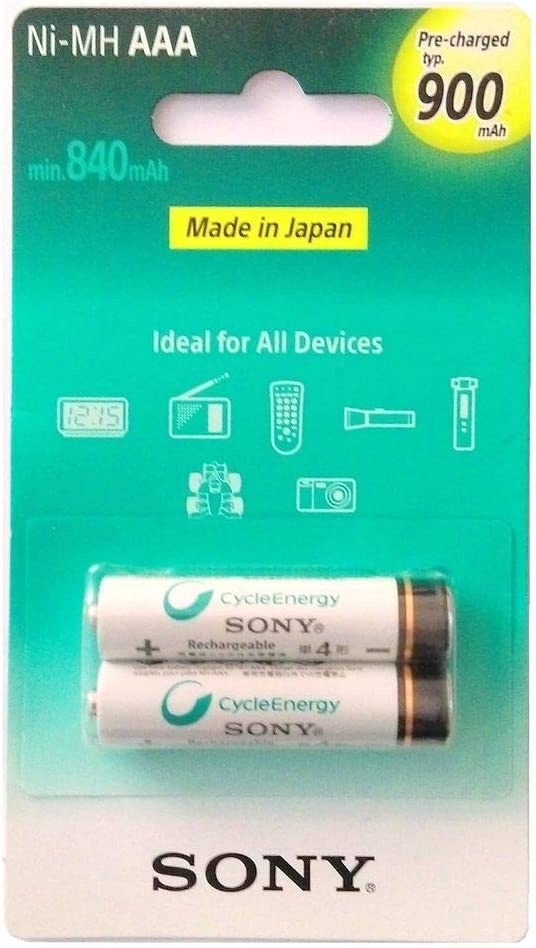 Pilha Recarregável Sony Ni-MH AAA - Com 4 pilhas AAA - 900mAh NiMh